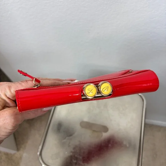 Ted Baker Red Patent Leather Clutch Womens Wallet - Picture 10 of 10